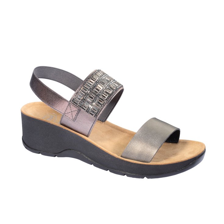 Cristina Scholl&reg; Sandalo Donna Memory Cushion&reg; Grigio Misura 39