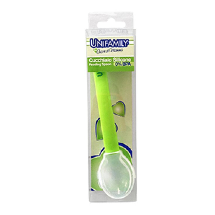 Cucchiaio Silicone Verde UniFamily 1 Pezzo