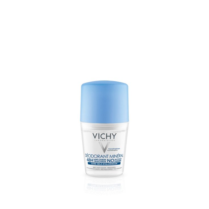 Vichy Deodorante Mineral - Roll-on per pelle sensibile o depilata 50 ml efficace per 48 ore