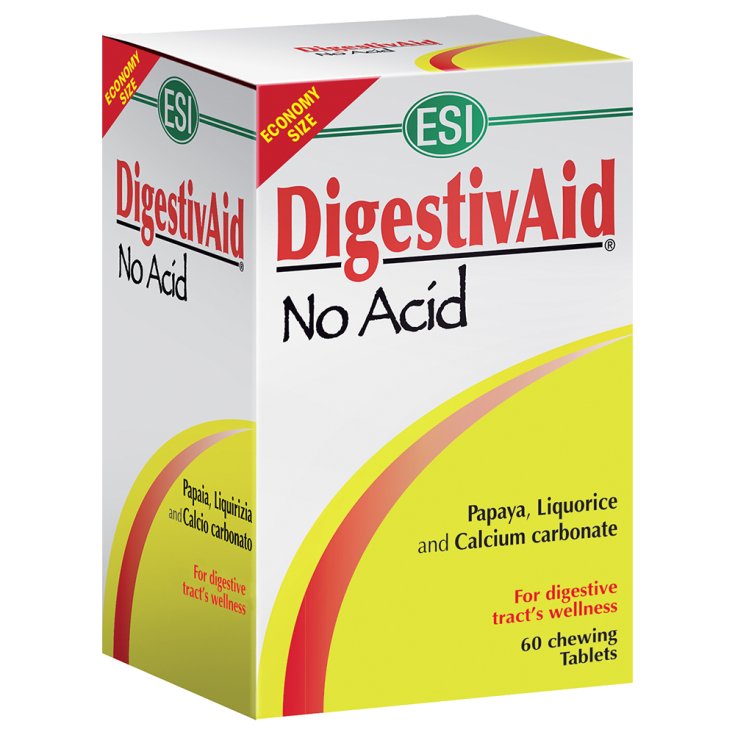 DigestivAid&reg; No Acid ESI 60 Tavolette Masticabili
