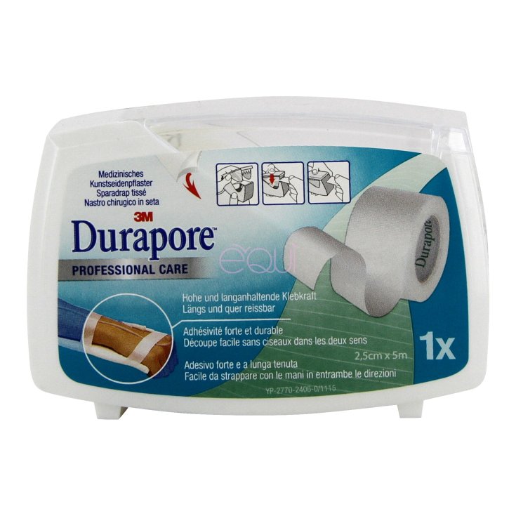 Durapore Cerotto Con Dispenser 3M 2,5cmx5m