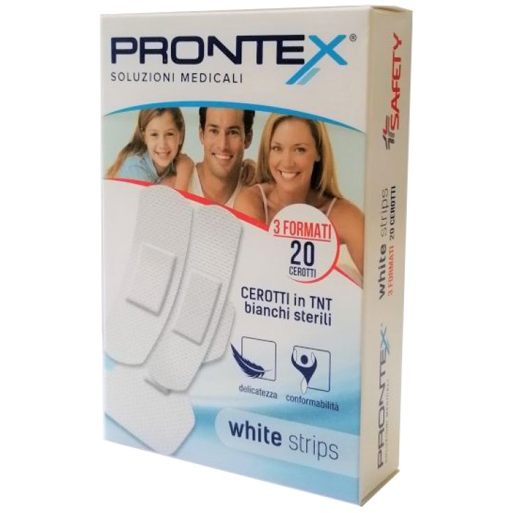 Safety Prontex White Strips Cerotti Bianchi 20 Cerotti Assortiti