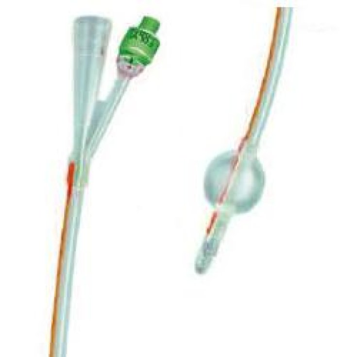 Safety Foley Catetere In Lattice Siliconato Punta Nelaton A 2 Vie Con Palloncino 5-10ml CH14
