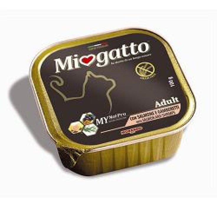 Morando Miogatto Adult Umido Pat&egrave; Con Salmone E Gamberetti Monoporzione 100g
