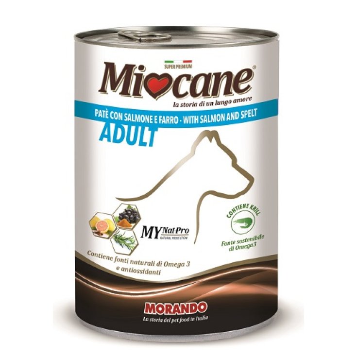 Morando Miocane Pate' Umido Pat&egrave; Con Salmone E Farro 400g
