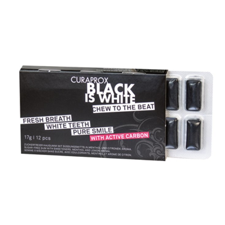 Curaprox Black Is White Chew To The Beat Gomma Da Masticare 12 Confetti