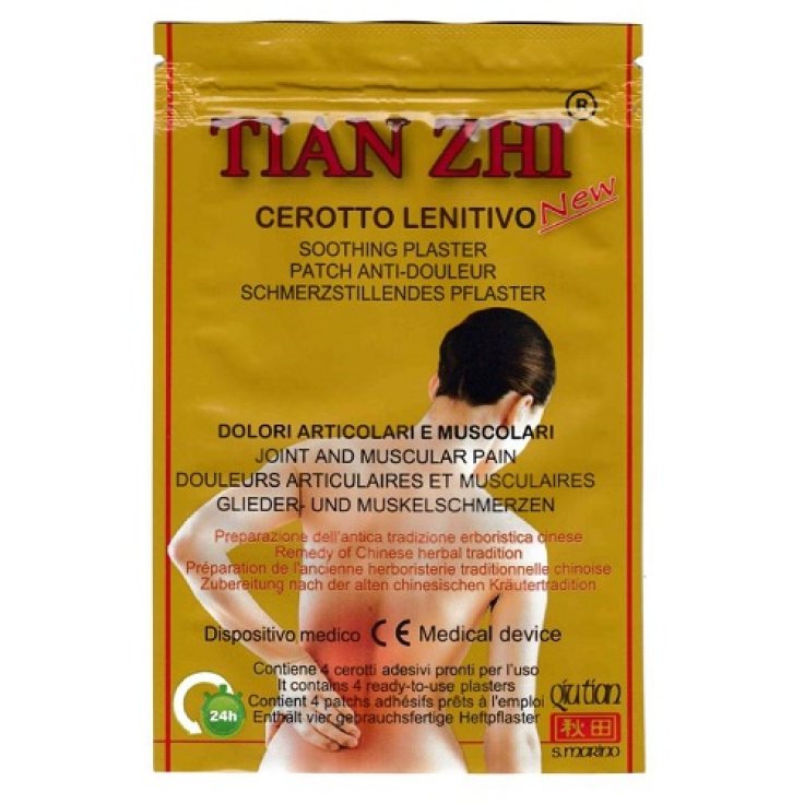 Qiu Tian Tian Zhi&reg; Cerotto Lenitivo Dolori Articolari E Muscolari 4 Pezzi