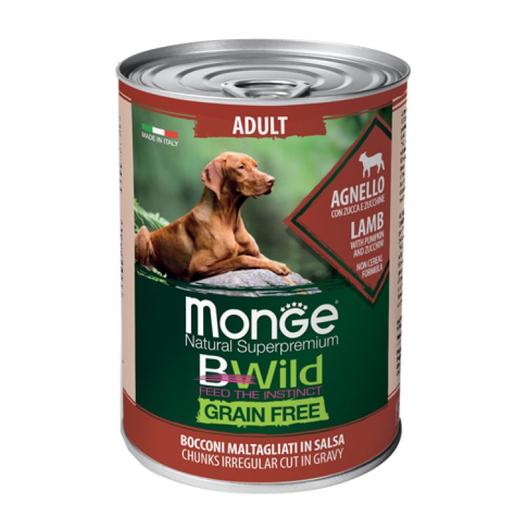 BWild Grain Free Adult All Breeds con Agnello, Zucca e Zucchine - 400GR