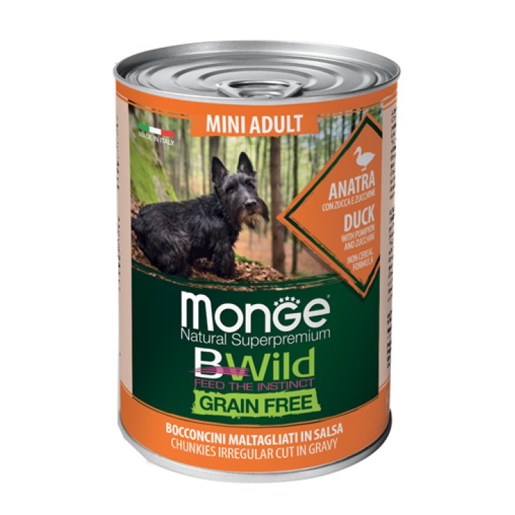 BWild Grain Free Adult Mini con Anatra, Zucca e Zucchine - 400GR