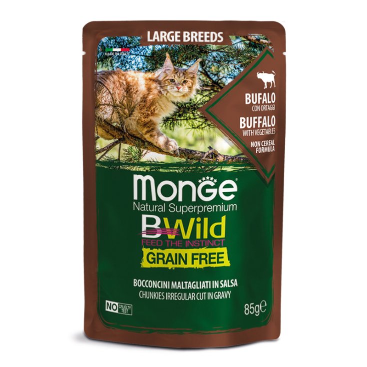 BWild Grain Free Bocconcini maltagliati in salsa di Bufalo con Ortaggi &ndash; Large Breed All Life Stage - 85GR