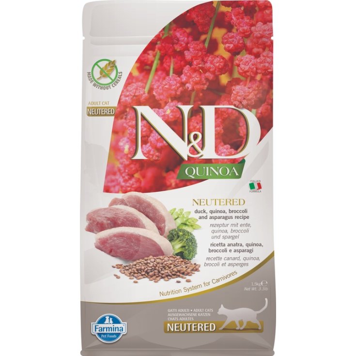 Natural & Delicious Quinoa Neutered Anatra Broccoli Asparagi Grain Free - 1,50KG