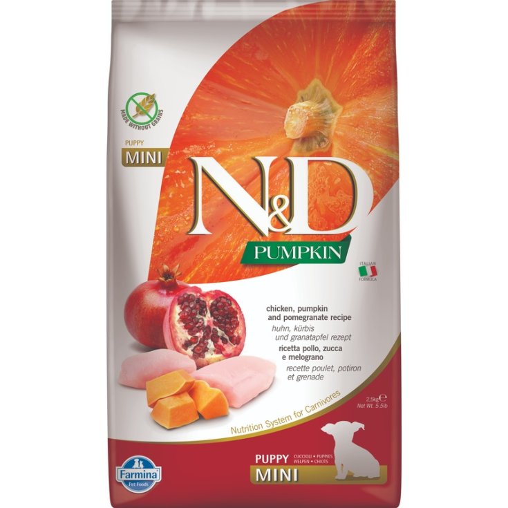 Natural & Delicious Pumpkin Puppy Mini con Pollo, Zucca e Melograno - 2,50KG