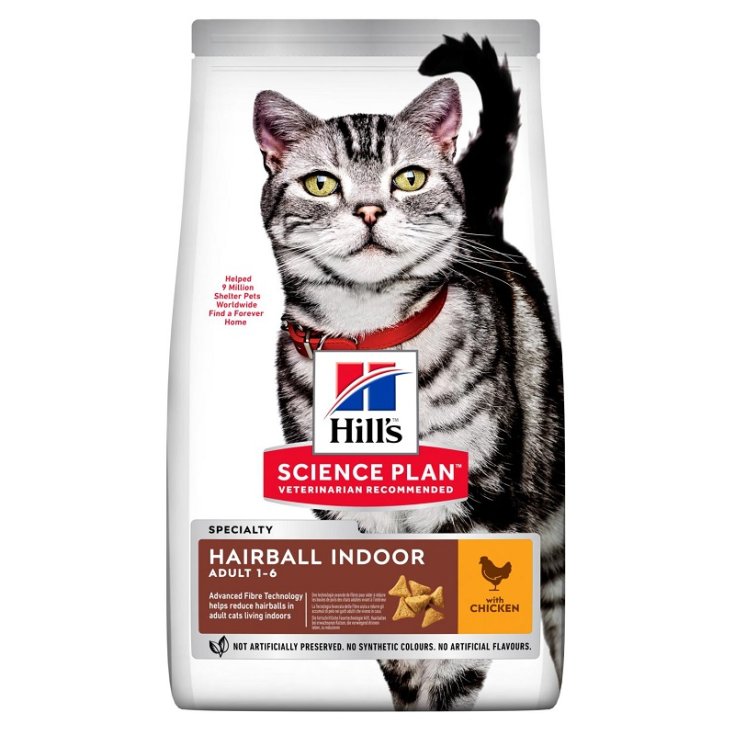 Science Plan Adult Hairball Indoor con Pollo - 6X300GR