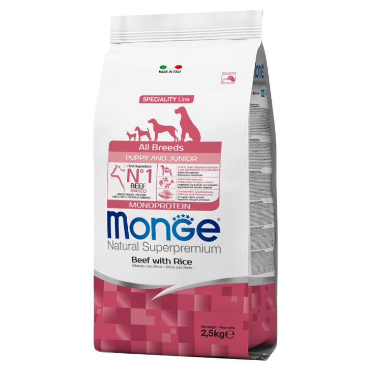 Natural Superpremium All Breeds Puppy & Junior Monoprotein Manzo e Riso - 2,50KG