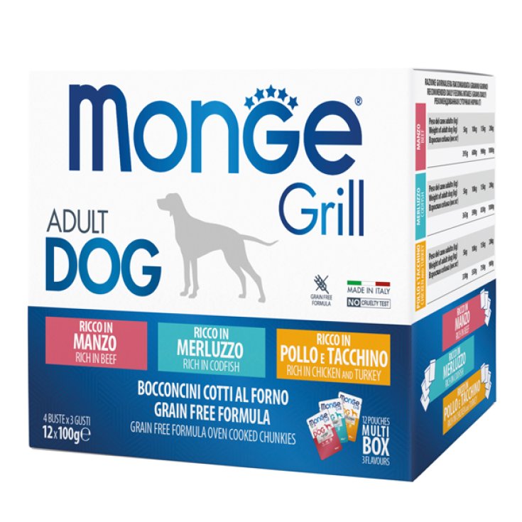 Grill Adult Multibox Mix Manzo - Merluzzo - Pollo - 12Xda 100 Gr.