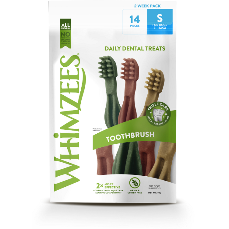 Spazzolino Naturale - Taglia S da 7-12 Kg - 14 Snack