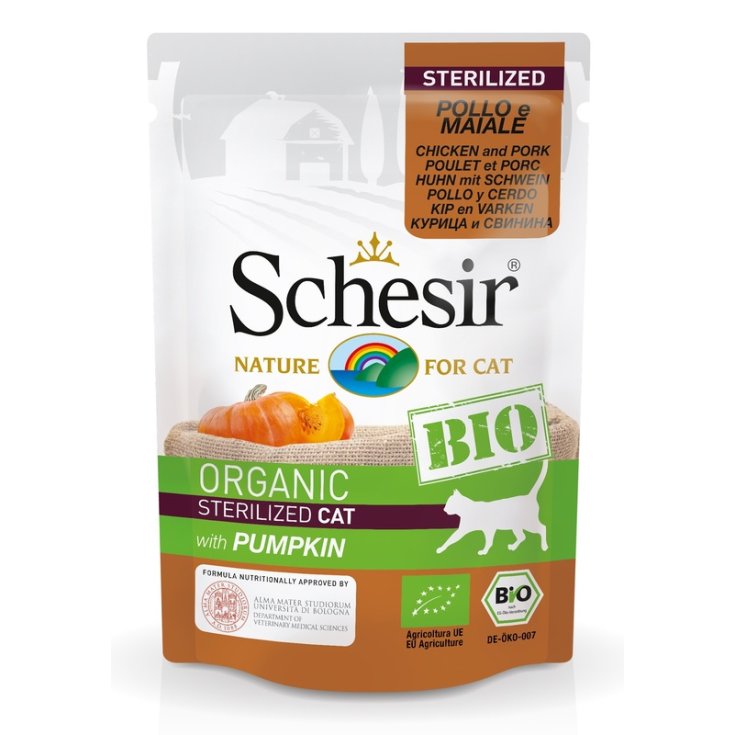 Bio Organic Adult Sterilized Pollo e Maiale con Zucca - 85GR