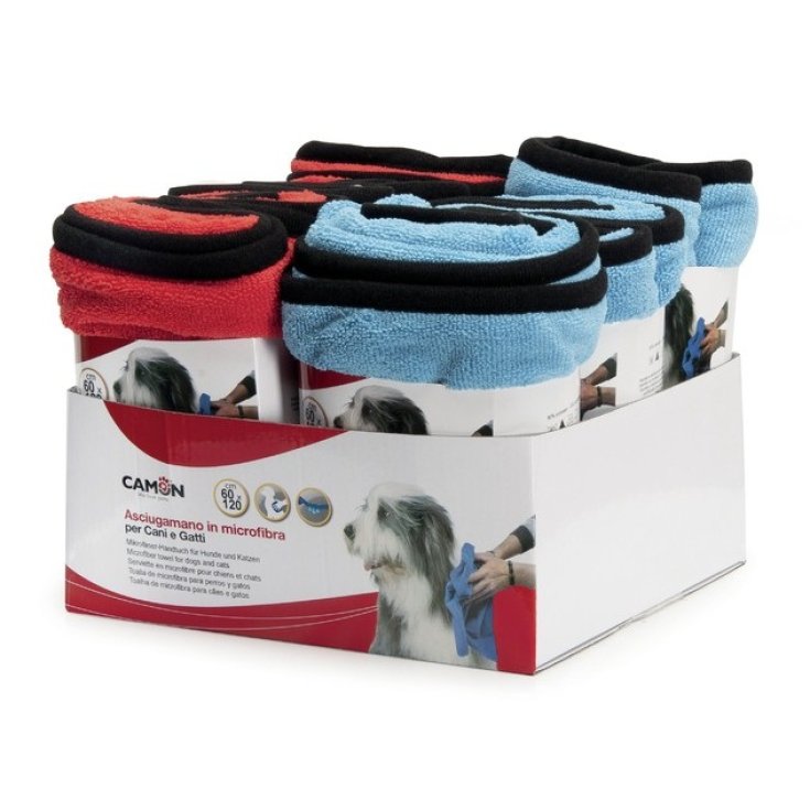 Asciugamano Panno in Microfibra per Cani e Gatti - 120 x 60 CmCM