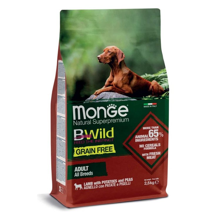 BWild Grain Free Adult All Breeds con Agnello, Patate e Piselli - 12KG