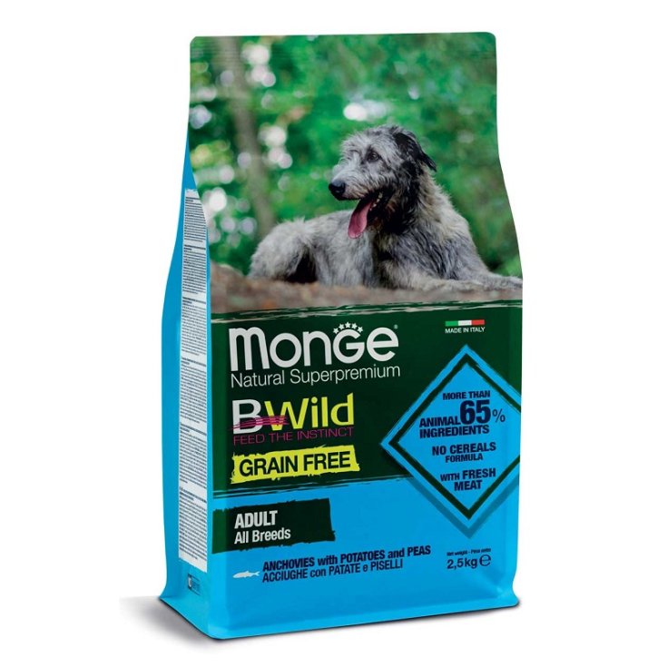BWild Grain Free Adult All Breeds Acciughe, Patate e Piselli - 12KG