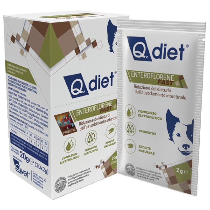 Q.DIET Enteroflerene Fast - 10 bustine da 2 gr