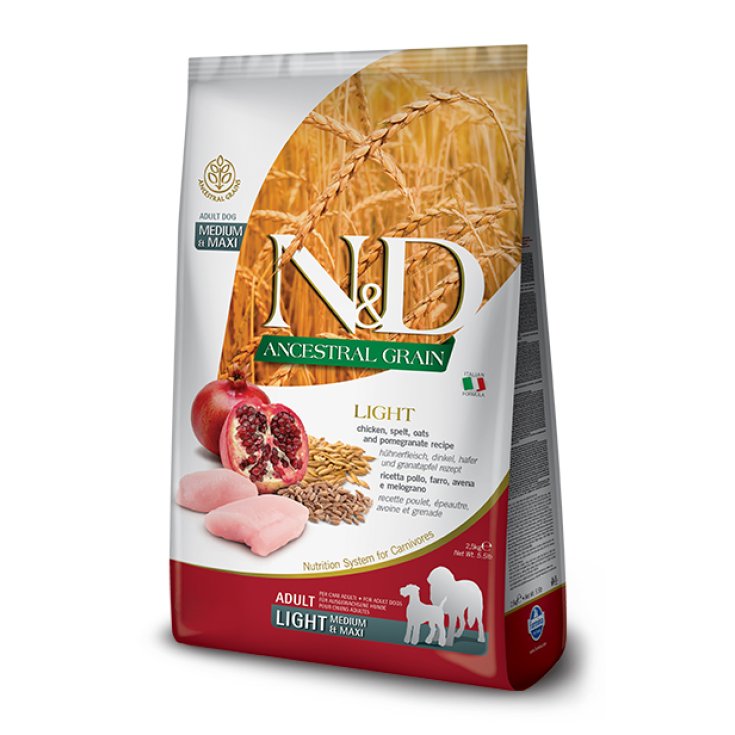 Natural & Delicious Ancestral Grain Light Adult Medium/Maxi con Pollo e Melograno - 12KG