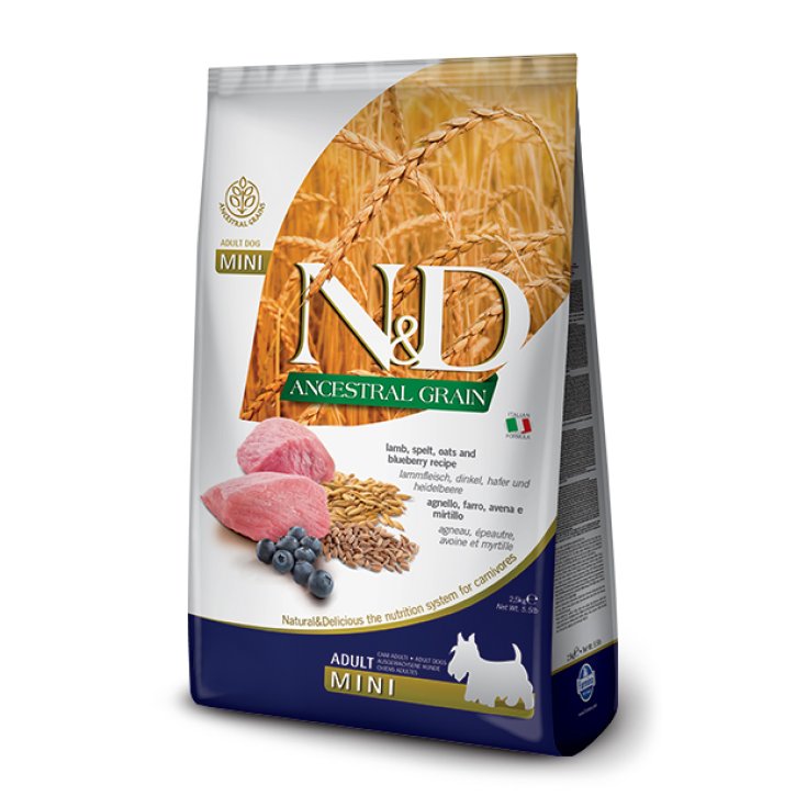 Natural & Delicious Ancestral Grain Adult Mini con Agnello e Mirtillo - 7KG
