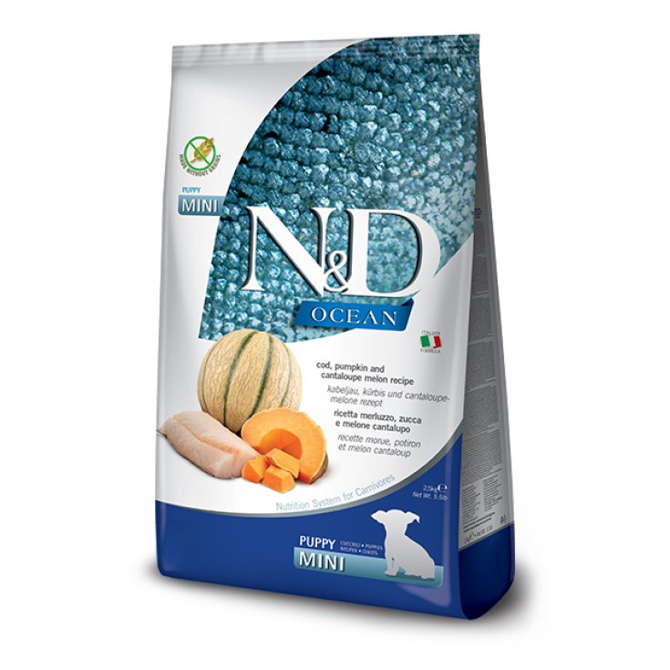 Natural & Delicious Mini Ocean Puppy con Merluzzo, Zucca e Cantalupo - 2,50KG