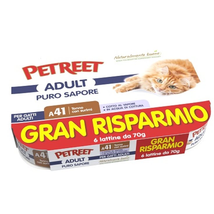 Natura Puro Sapore Tonno con Surimi gusto Aragosta - Multipack 5+1 da 70 gr
