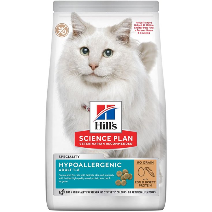 Science Plan Cat Adult Hypoallergenic Con Uovo e Insetti - 1,50KG
