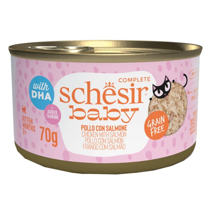 Baby Filetti in Brodo Pollo e Salmone per Kitten - 70GR