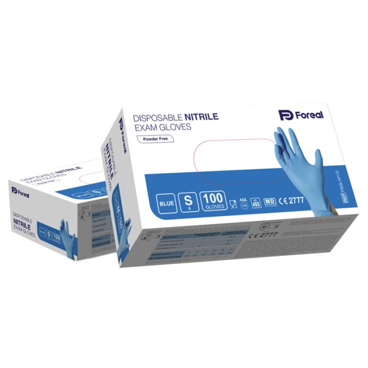 Guanti da Esaminazione in Nitrile Senza Polvere Tg.S 100 Pezzi