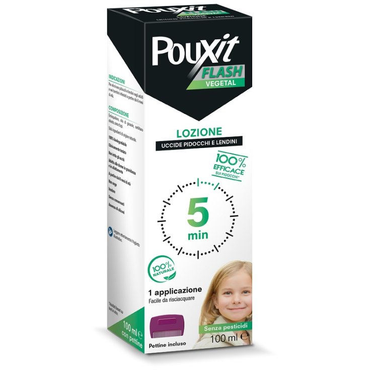 Pouxit&nbsp;Flash Vegetal Lozione Pidocchi e Lendini 100ml