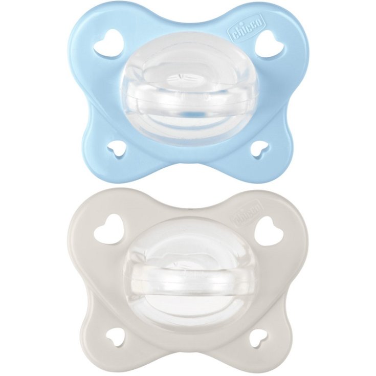 Succhietto Azzurro 2-6M Dual Soft Chicco 2 Pezzi