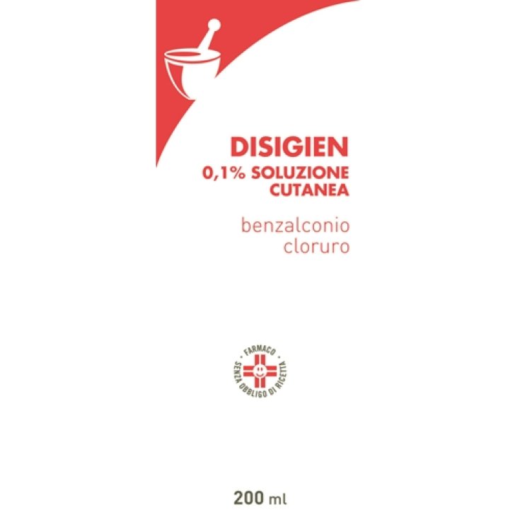 Disinfarm Disigien 0,1% Benzalconio Cloruro Soluzione Cutanea 200ml