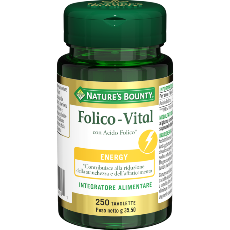 Folico-Vital Nature&rsquo;s Bounty 250 Tavolette