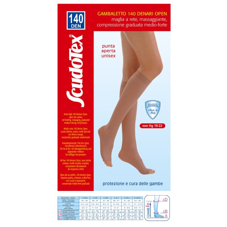 Gambaletto 140 Open ScudoTex Nero Taglia 4