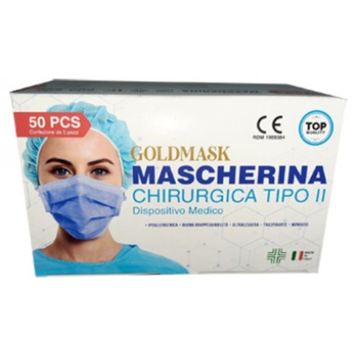 GoldMask Mascherina Chirurgica Tipo II 50 Mascherine
