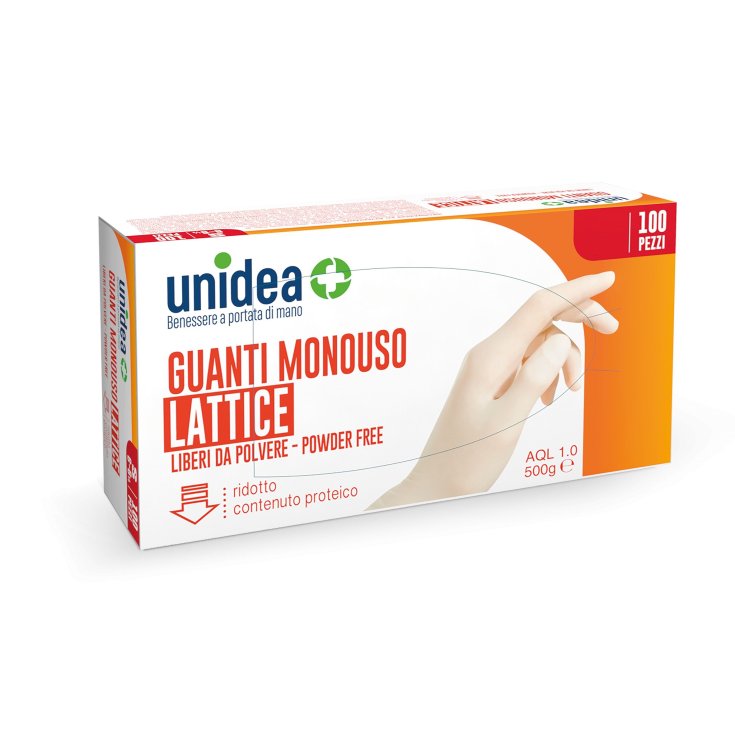 GUANTI IN LATTICE unidea Misura L 100 Pezzi