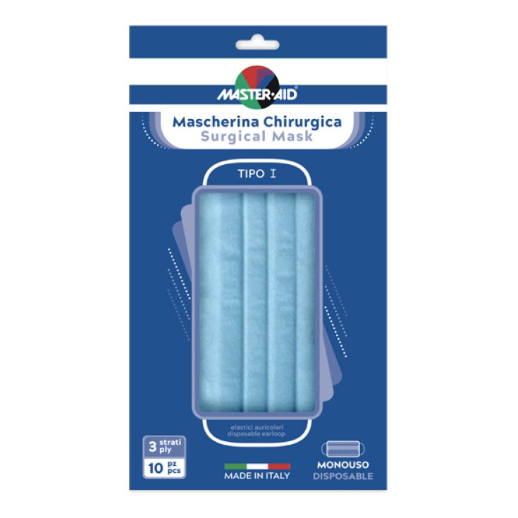 Mascherine Chirurgiche Tipo I MasterAid 10 Mascherine Monouso