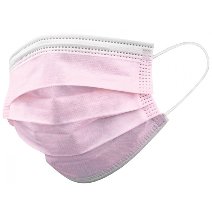 Mascherine Chirurgiche ABC Rosa 50 Pezzi