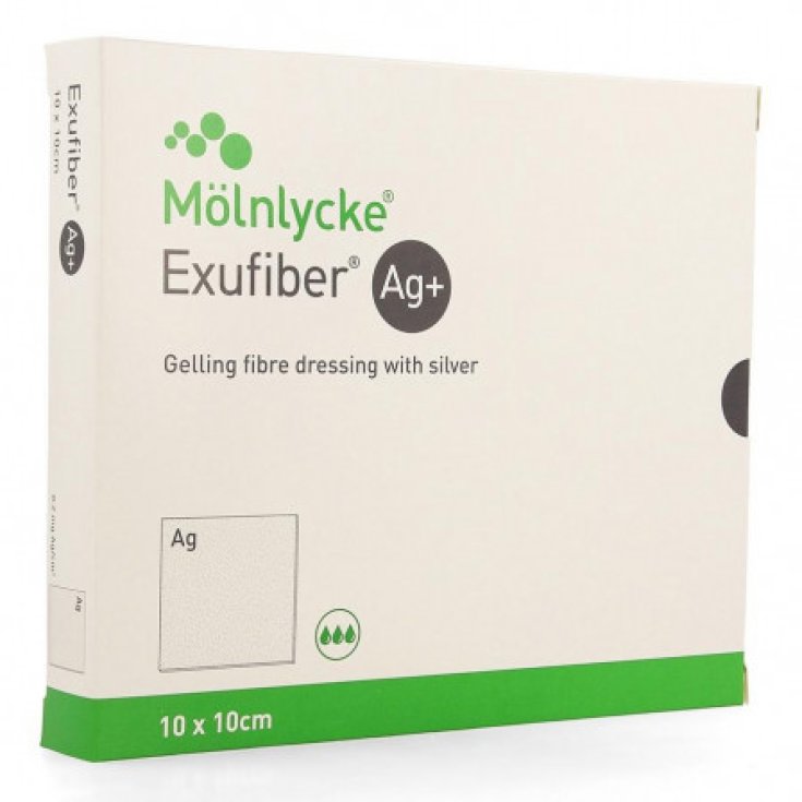 Exufiber Ag+ 10X10cm Molnlycke&reg; 10 Pezzi