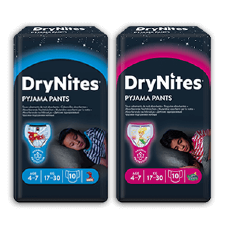 Drynites Pyjama Pants Bambino Maschio Mutandine Assorbenti Per La Notte 4-7 Anni 10 Unit&agrave;