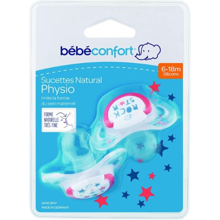 Natural Physio B&eacute;b&eacute; Confort Rock Star 6-18 Mesi 2 Succhietti