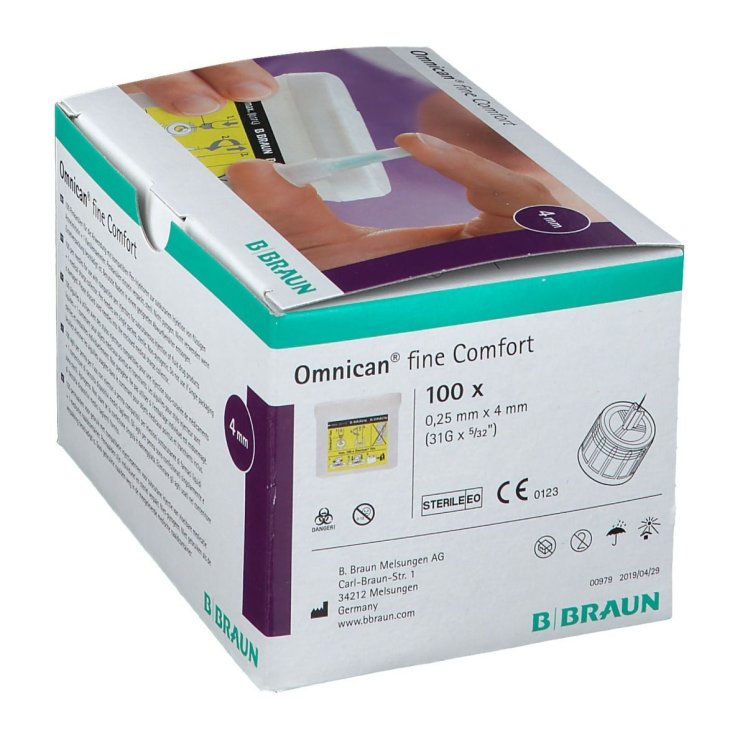Omnican&reg; Fine Comfort G31x4mm B.Braun 100 Pezzi