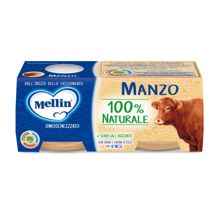 Omogeneizzati Di Carne Manzo Mellin 2x80g