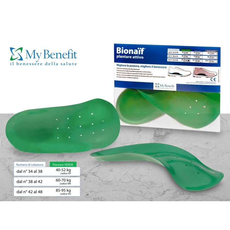 Bionaif My Benefit Plantare Attivo Colore Verde Misura Grande 2 Plantari