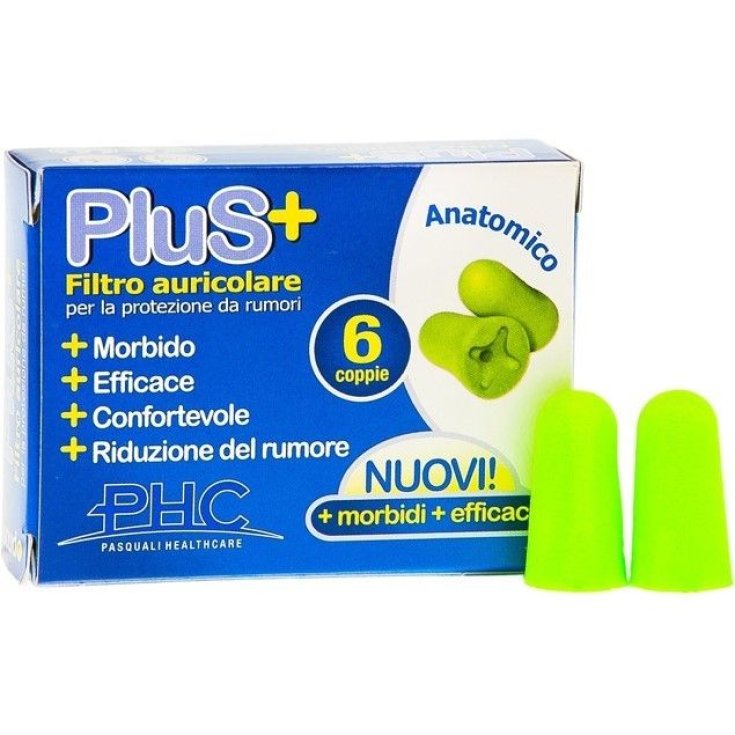 Plus+ Filtro Auricolare Anatomico PHC 6 Coppie
