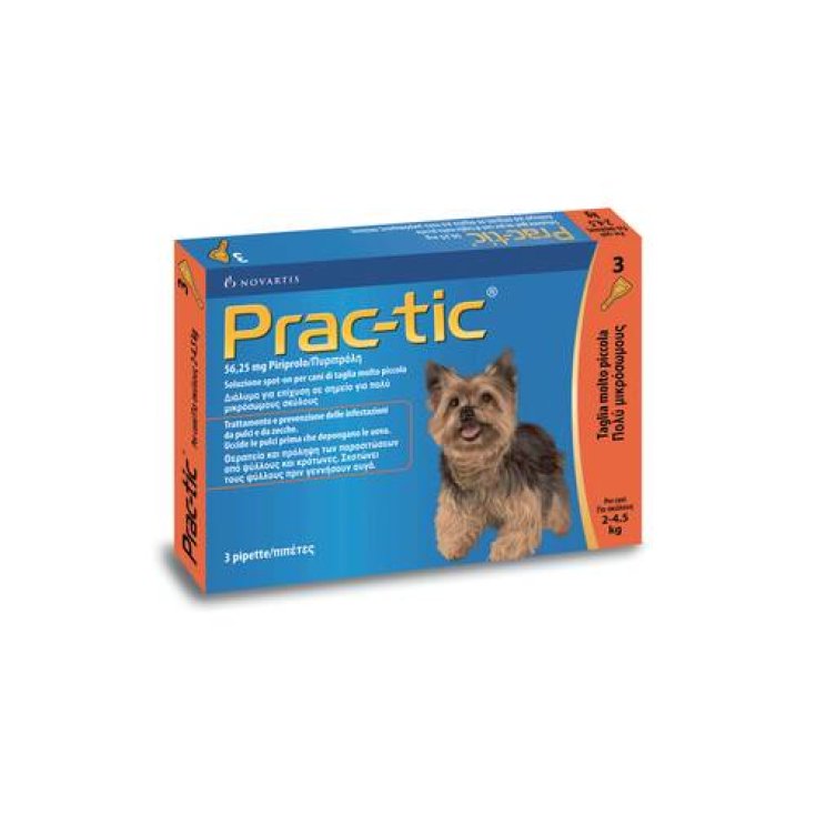 Prac-Tic&reg; Novartis Piriprolo 56,25mg 3 Pipette 0,45ml