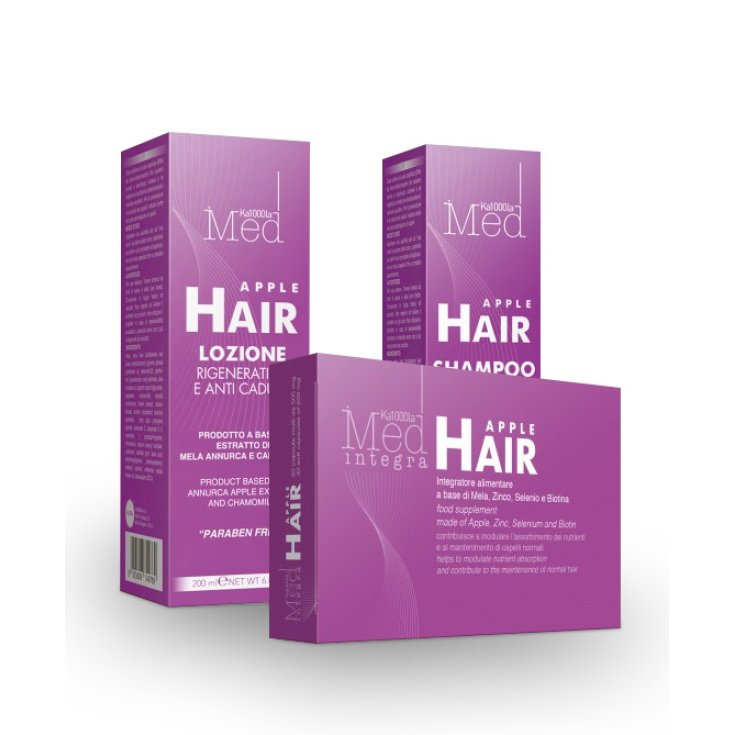 Ka1000La Med AppleHair Kit Sistema Integrato Per La Rinascita Dei Tuoi Capelli A Base Di Mela Annurca - Capelli Perfetti